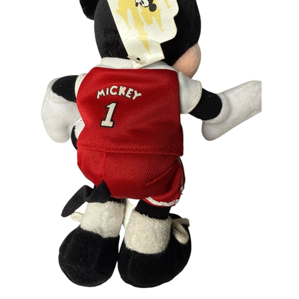 NWT WALT DISNEY WORLD Mickey Mouse Kick Soccer Bean Bag Plush Toy 2000 RARE 11" - Picture 8 of 8